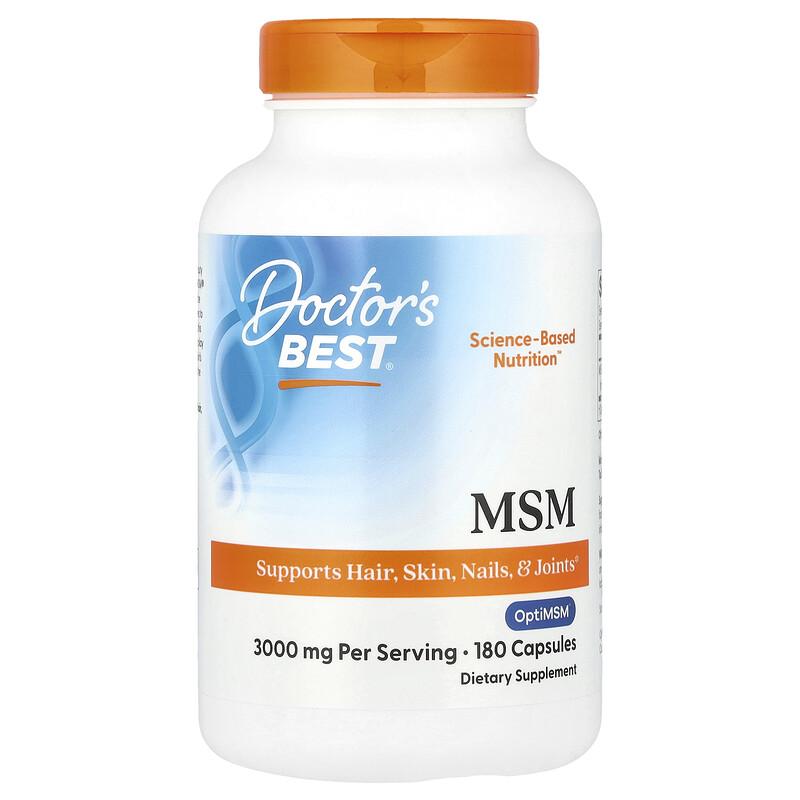 MSM, 180 Capsules (1,000 mg per Capsule)