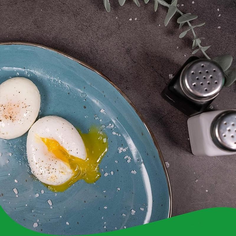 Nonstick Food Grade Eggs Mold For Air Fryers Oven Use Eggs Poacher Cups with Removable Handle Baking Accessories