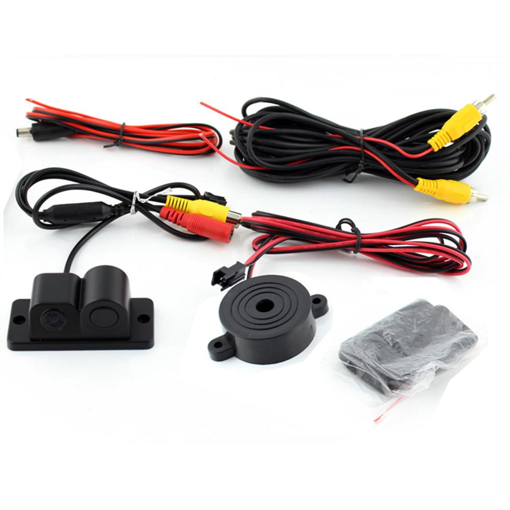 2 In1 Parking Camera Black Sensors Reversing Radar Car Rear View Camera Reversing Camera Waterproof