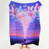 Art B Beautiful C Color Throw Flannel Throw Blanket Suitable for Sofa Living Room Bedroom