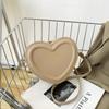 Heart Shape Crossbody Bags For Women Solid Pu Leather Shoulder Bags Fashi Handbags