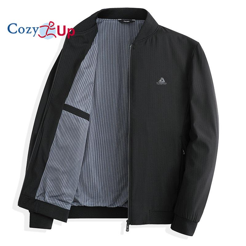 Cozy Up Mantel lässig männlich Reißverschluss Taschen Jacken Slim Fit Bomberjacke Männer Jaqueta Masculina