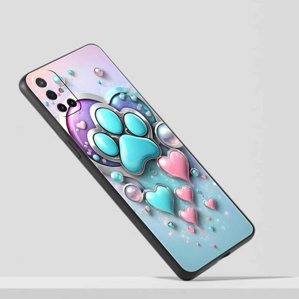 Phone Case For Oneplus 13R 13 12 10T 11 R10 Nord N100 N200 N10 9 9R CE 2 3 Z Pro Lite 5G Soft TPU Cover Og Paw Print Aesthetics