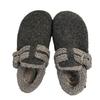 Woolen shoes, small people with heightened thick soles, gray Birkenstocks, winter velvet warm outer cotton shoes