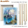 RUOPOTY Paint By Numbers Tower Landscape Wall Art Unique Gift Acrylic Home Decor Hand Painted Coloring Seaside For Living Room