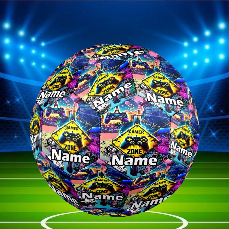 Custom Name Personalized Game On Print Size 5 Soccer Ball Training & Match Football, for Team, Kicking, Gift for Football Enthusiasts
