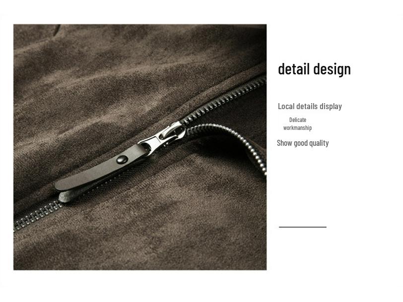 Lambswool Suede Faux Leather Jacket - Trendy Loose-Fit Autumn/Winter Retro Casual Outerwear