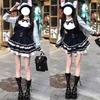 Lolita Cosplay Gothic Mori Gothic Princess Mori Sweet School Blue L [FULINE] Dress, Lolita, Girl, Mini, Style, Style, Cute, Ribbon, Girl, Lolita,