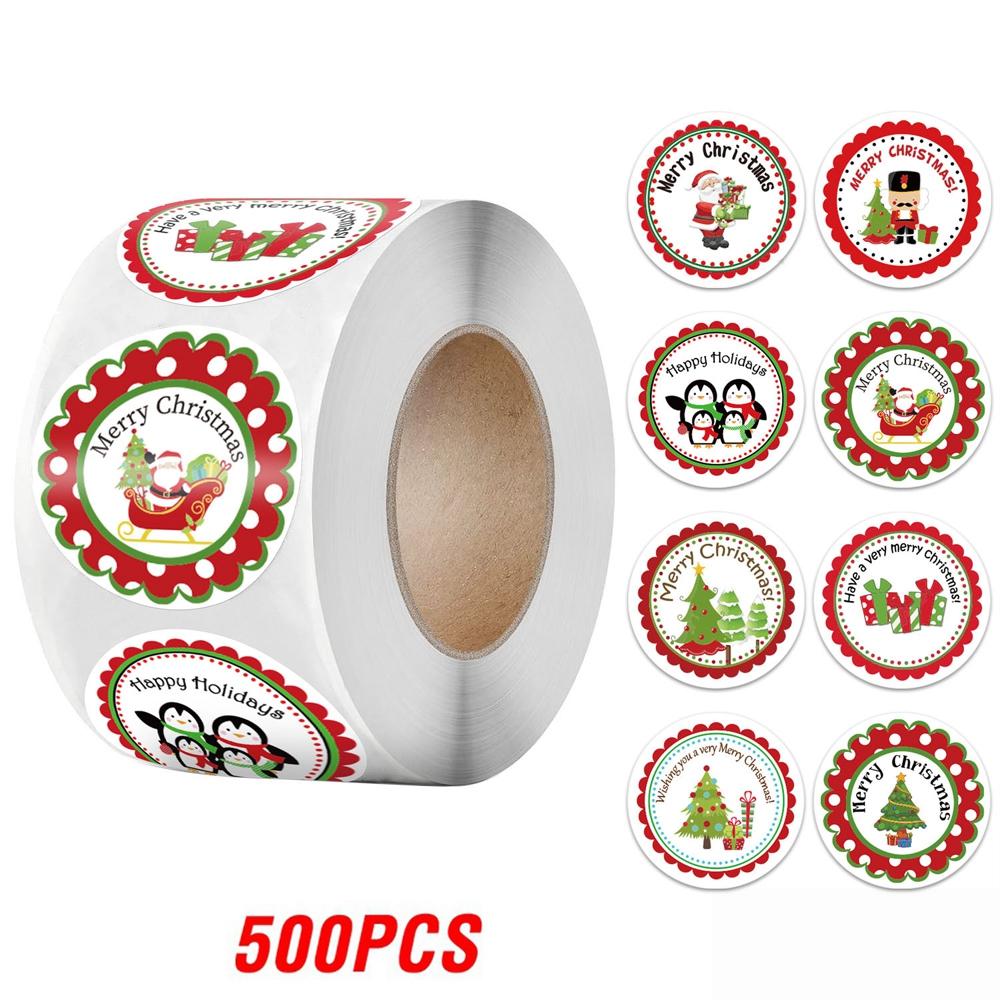 100-500Pcs High-Quality Merry High-Quality Christmas High-Quality Sticker High-Quality Christmas High-Quality Party High-Quality Decoration