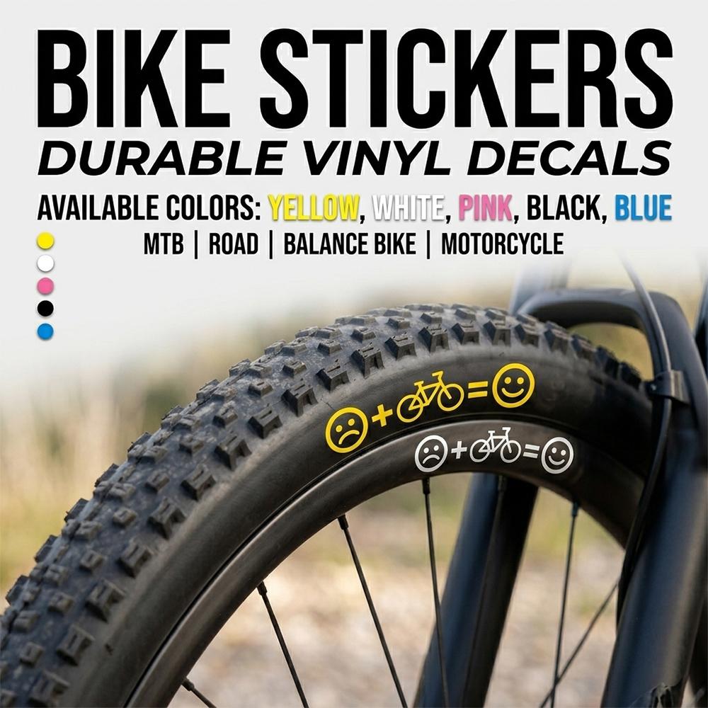 Emotikona Nálepky na kolo Decals Cyklistika Kolo MTB Vinylové nálepky Silniční Rám Horní trubka Dekorace Rovnováha emoji Grafická fólie