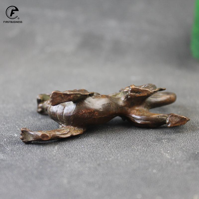 Antique Copper Lucky Beast Pixiu Sacred beast Statue Desktop Ornament Feng Shui Figurine Home Decoration Crafts Accessories
