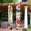 Spring Floral Door Couplet - Colorful Flower Porch Decor - Vibrant Colorful Design - Porch Hanging Door Decor (7852)