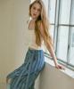 VIKINI VENDER Ethnic Slit Long Pants - Navy