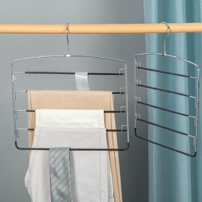 Metal Multi-Layer Trousers Hanger Hanging Clothes Rack Multifunctional 5 Layer Trousers Rack  Home