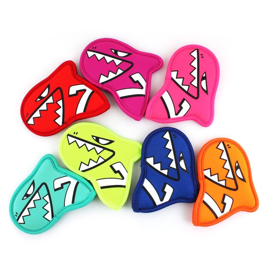 AIMSHARK Paleta Pokrowiec na żelazko golfowe Zestaw 9 sztuk Pokrowiec na główkę golfową Pokrowiec na kij golfowy (Niebieskie niebo)