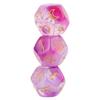 3PCS 12 Sides Dice Set 4 Color Waterproof Wear Resistant Acrylic Lightweight Portable Polyhedral Dice for Table Game