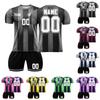 Mens Short Sleeve Soccer Jersey and Shorts Set Breathable Quick Dry Uniform for Team Training or Match DIY Custom Kit