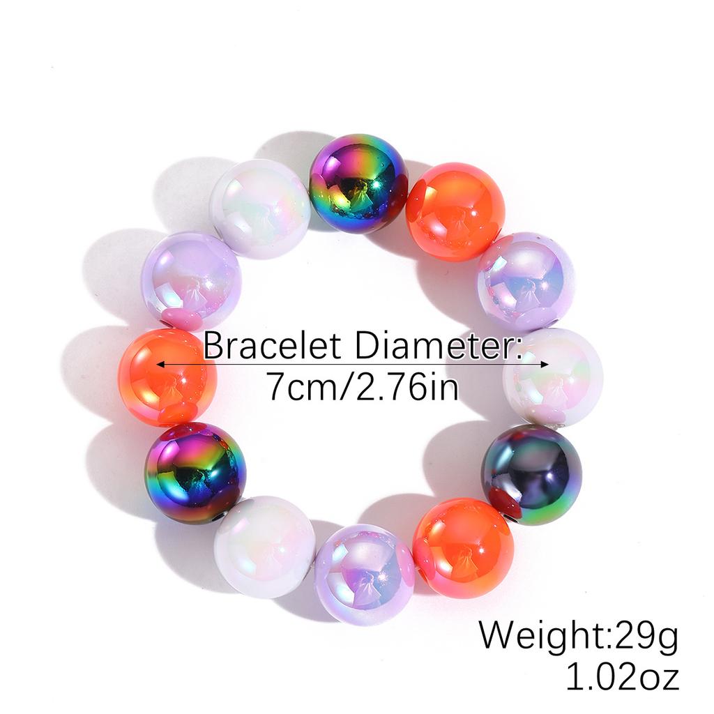 New Fashion Acrylic Women's Bracelet Ethnic Style Buddha Bead Bracelet Women's Acrylic Bracelet Jewelry 25