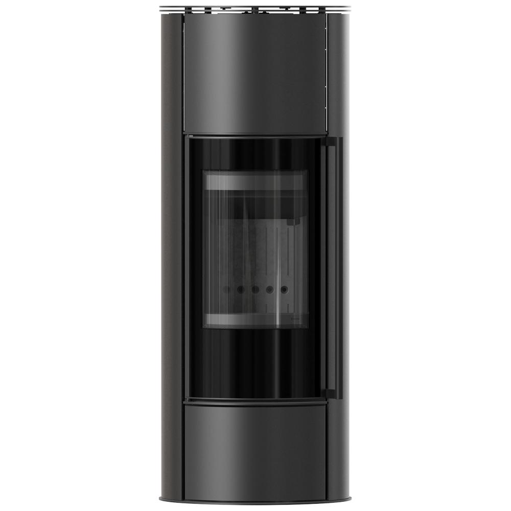 Wood Burning Steel Stove KRATKI ERIK High Ø 150 5,5 kW Black Thermotec