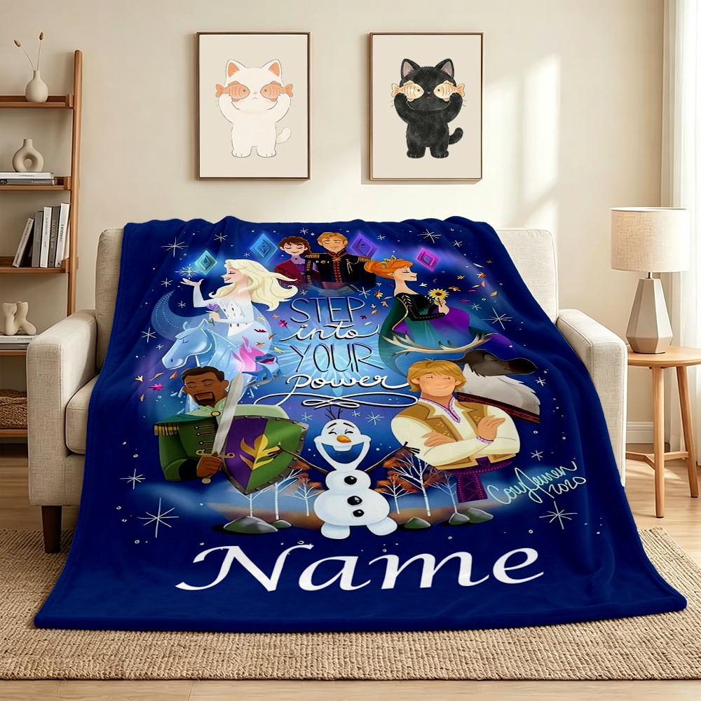 Custom Name Step Power Flannel Blanket Throw Blanket Soft Warm Sofa Bed Decor Unique Gift