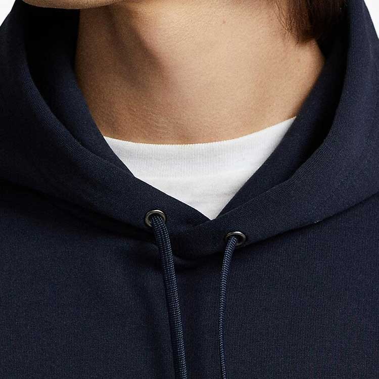 Polo Ralph Lauren Solid Color Letter Embroidered Drawstring Hooded Casual Sweatshirt Men Sweatshirt Blue 710926500-002
