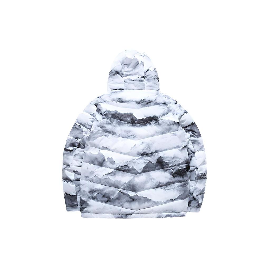 Anta Training Series Logo Print Hooded Down Jacket Men Outerwear Pure-White 152147951-1