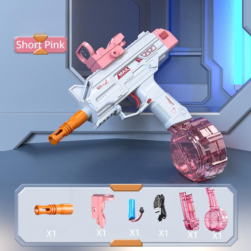 

Электрический водяной пистолет Uzi с непрерывной стрельбой, летняя игрушка для бассейна, пистолет с прицелом, глушителем, для развлечений на открытом воздухе, реквизит для игры Cs для детей