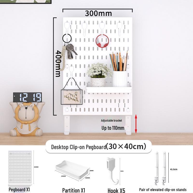 Desktop DIY Pegboard: Large Accessory Holder for Office or Home Desk, Clamp-Standing Storage, Hanging Rack, Countertop Decoration Display.