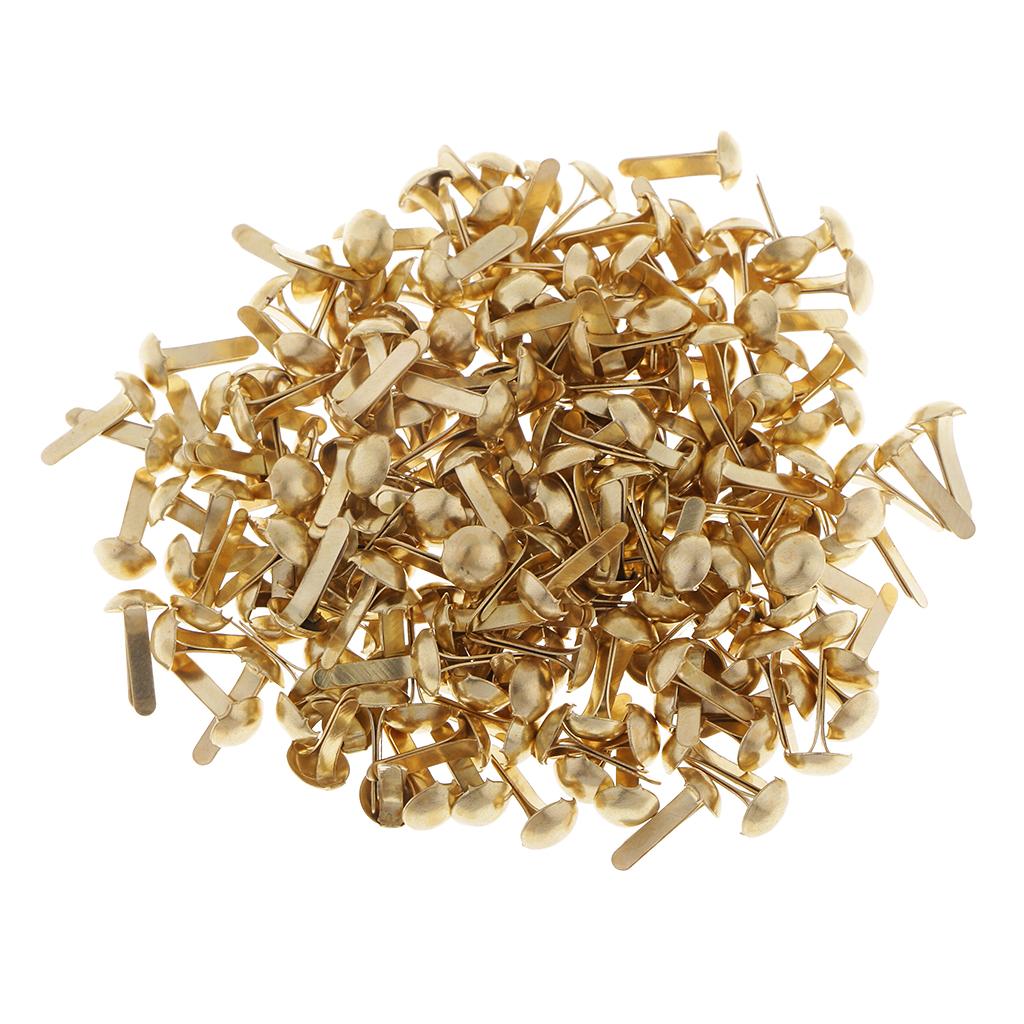 200 Pieces Mini Round Fasteners Metal Brads Paper Fasteners Scrapbooking Embellishment