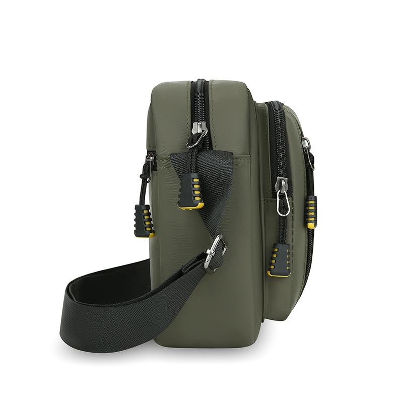 Crossbody Bag Men's Multi-Layer Zipper Coin Purse Outdoor Commuter Business Travel Shoulder Bag