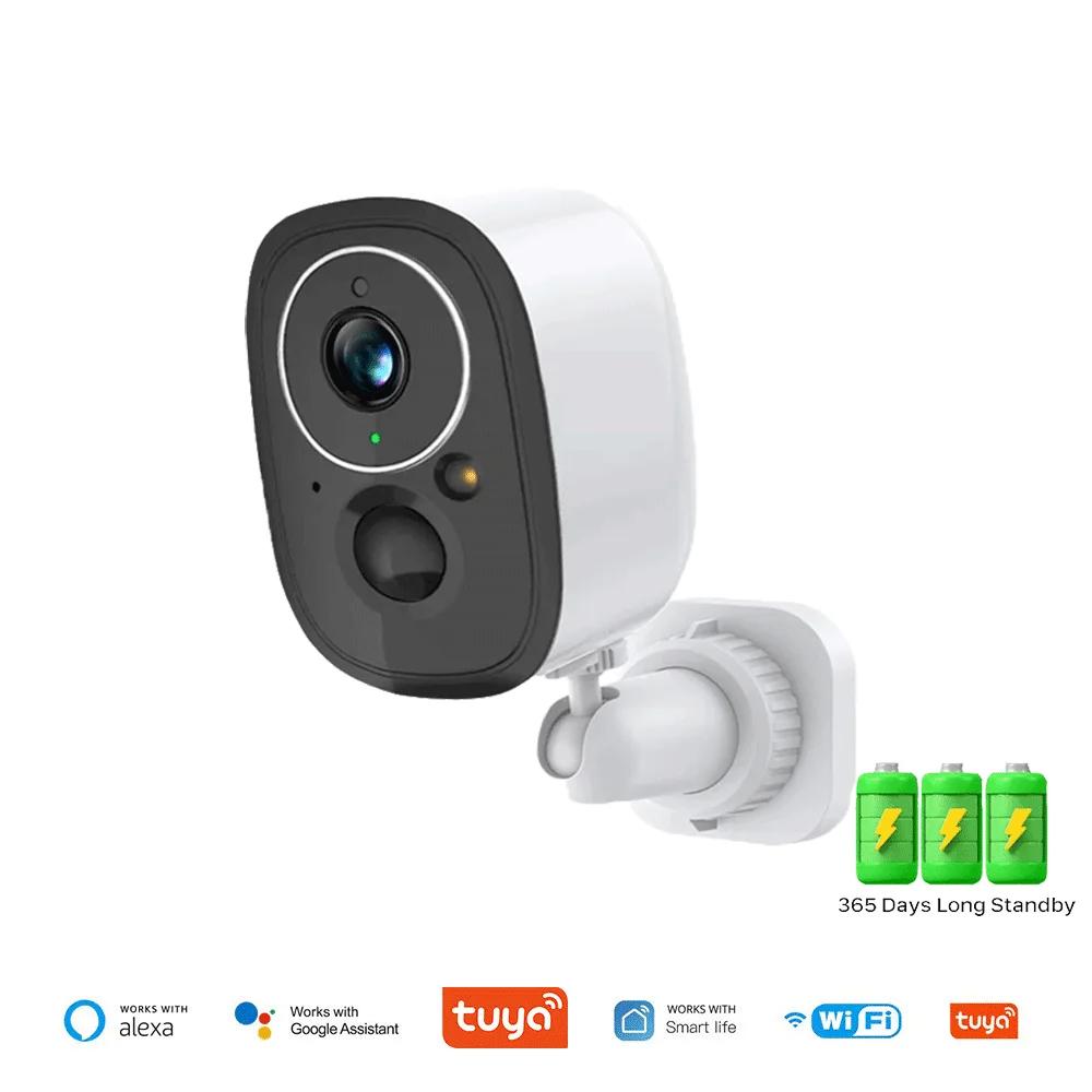 

Tuya 5MP Сонячна Wi-Fi Зовнішня камера Бездротові камери безпеки з низьким енергоспоживанням Батарея PIR IP-камера для виявлення людини Спостереження Кольорова ніч Battery Camera