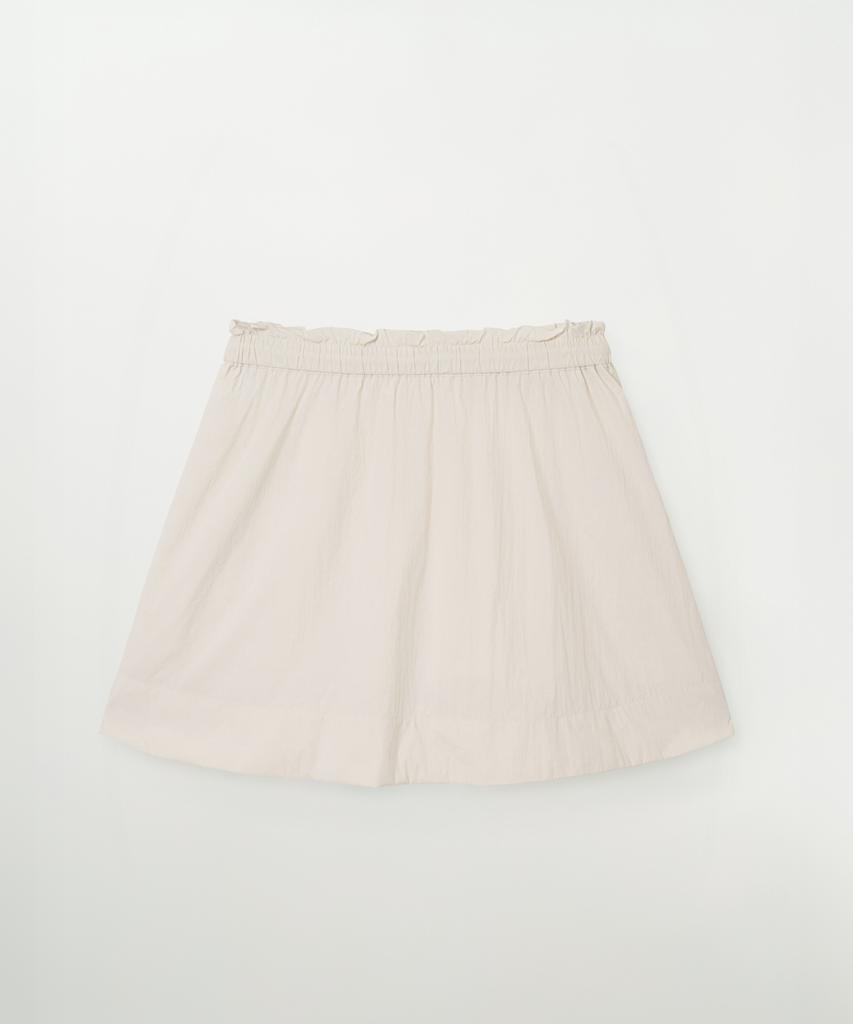 Seteo (W) Logo String Nylon Flare Skirt Cream