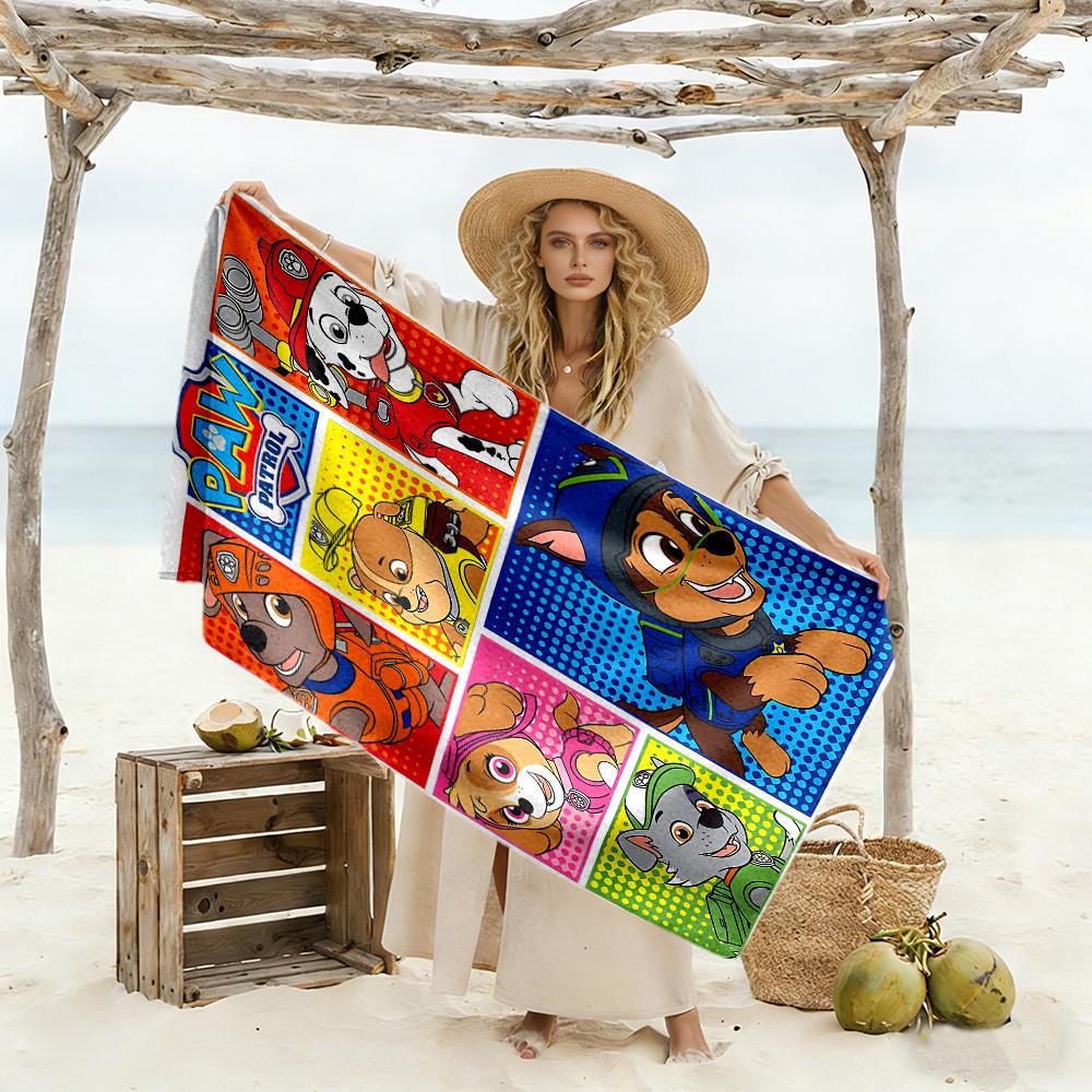 Paw Patrol Adventure soft beach towel Comfortable Couple beach towel, family beach towel set Bath Accessory
