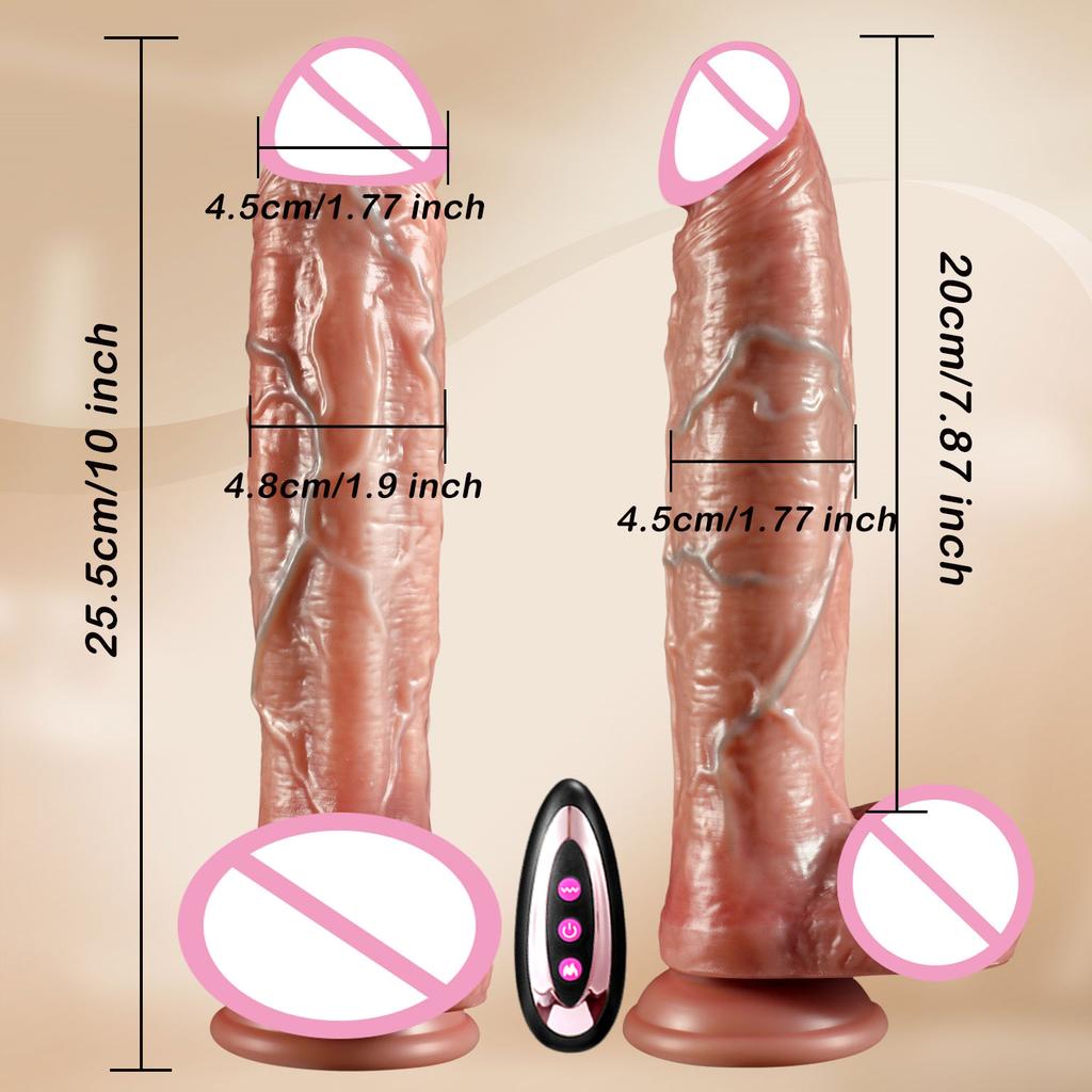 Realistic Dildo Vibrator Thrusting Penis Real skin Cock Penetration Anal Vaginal Telescopic Dick Butt Plug Sex Toy For Women 18