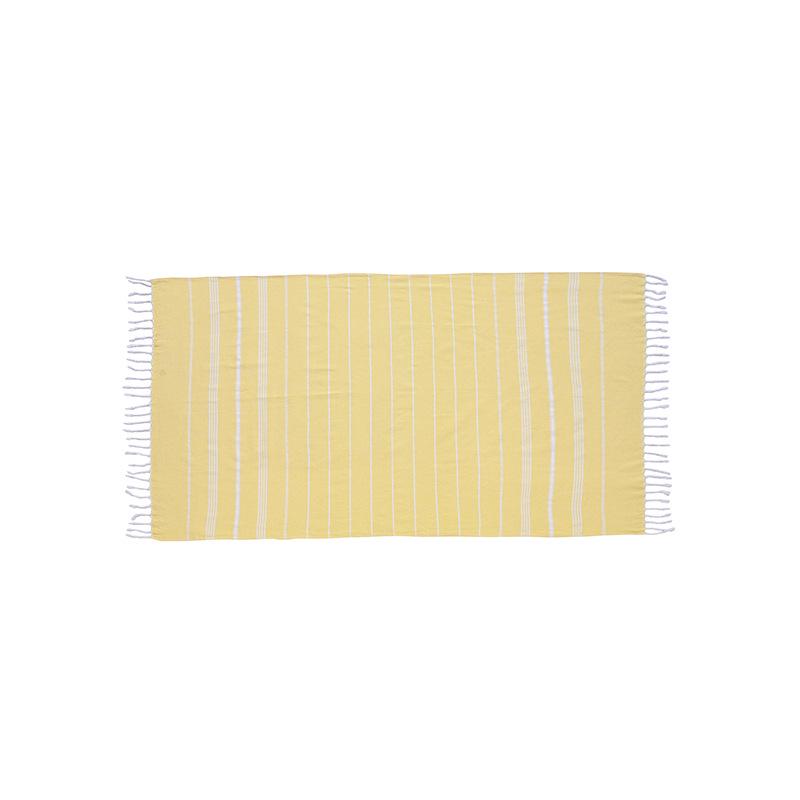 Turkish Bath Towel: Striped Beach Shawl with Tassels