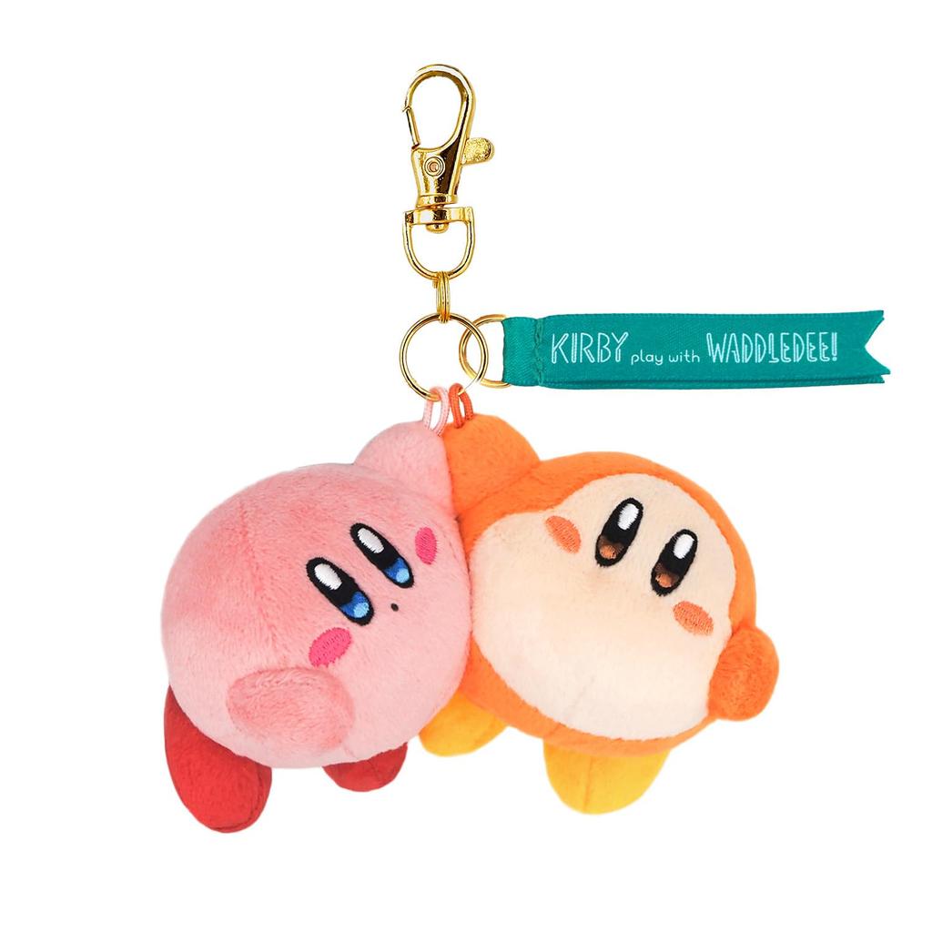 Sanei Boeki Kirby of the Stars Kirby Play with Waddle Dee Mascot Nakayoshi W12 X X H7cm Plush Toy KPWW02 D7.5