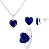 Set - LOVA LOLA VAN DER KEEN - Heart - Solid 925 Silver - Cubic Zirconia - Woman