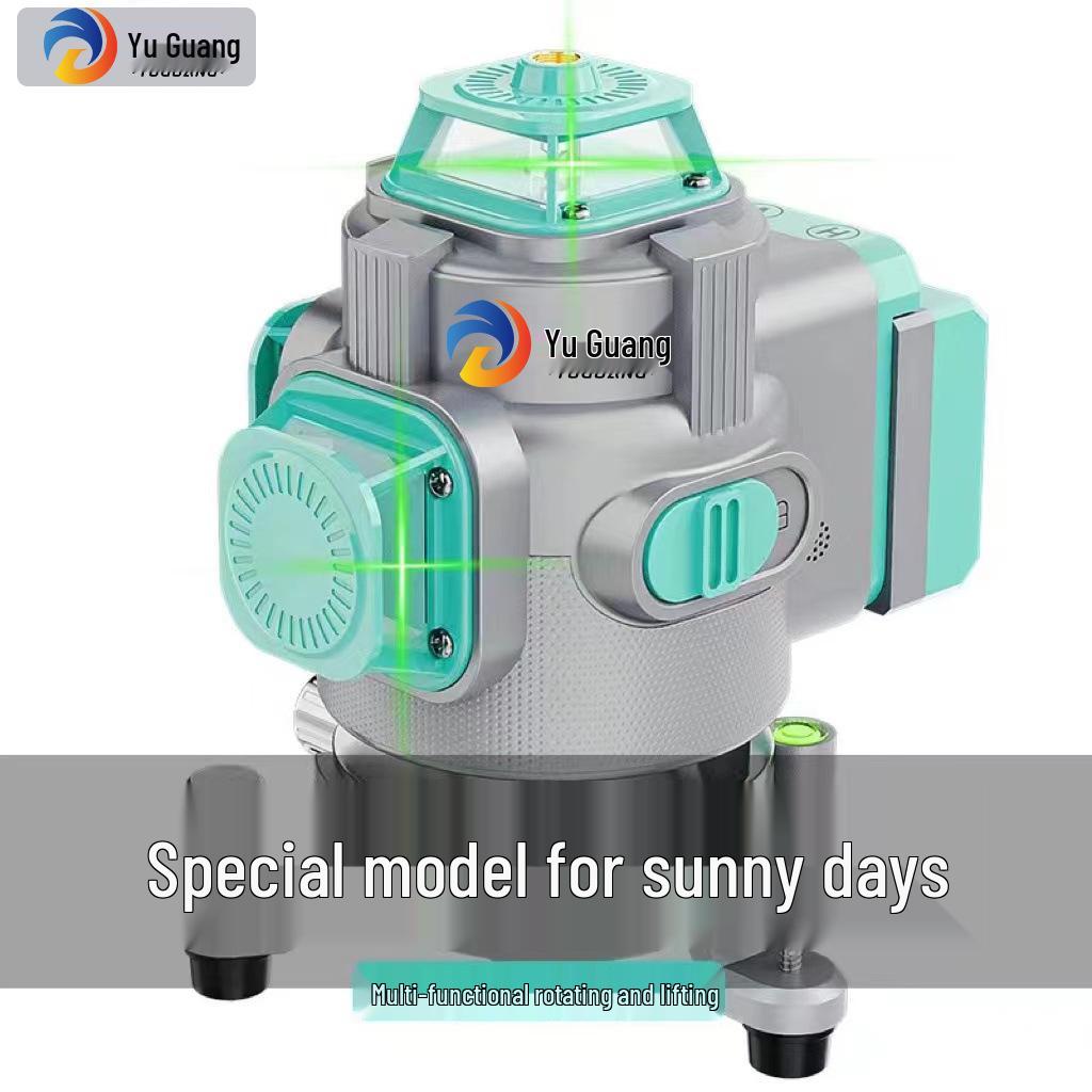 Premium Outdoor Super Bright Waterproof Laser Level - 12/16-Line, Shockproof, High Precision, Automatic Self-Leveling Instrument
