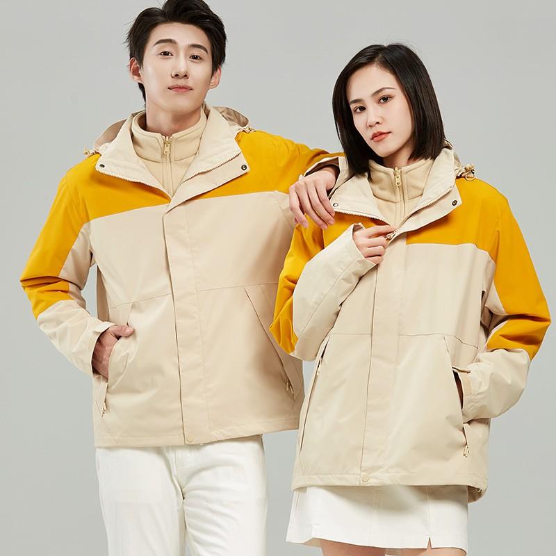 3-in-1 Waterproof Windproof Hiking Jacket With Removable Fleece Liner Men Women Winter Outdoor Camping Trekking