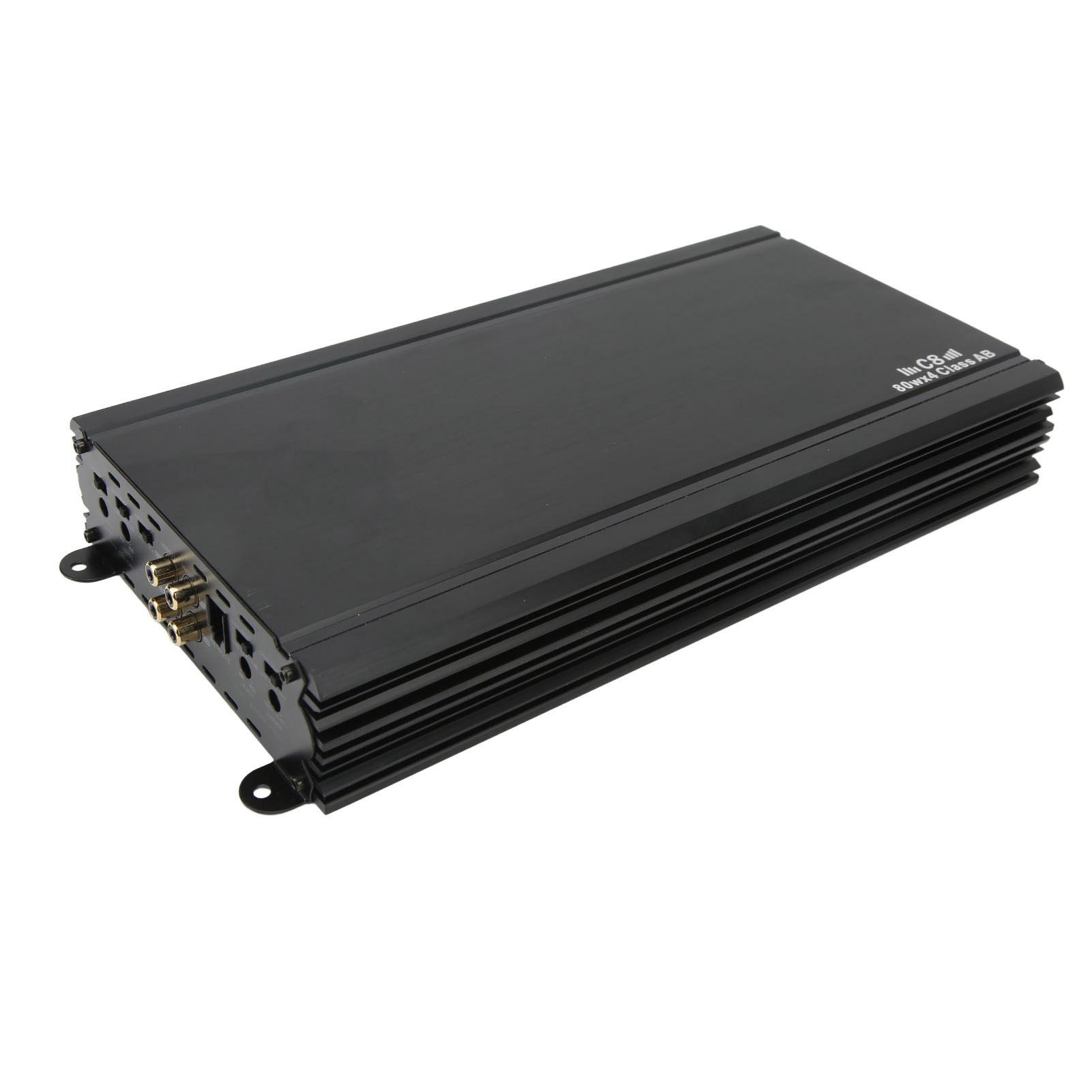 

4-канальний автомобільний підсилювач 80 Вт 4 Ом Клас AB Потужний стерео підсилювач Універсальний для аудіосистем