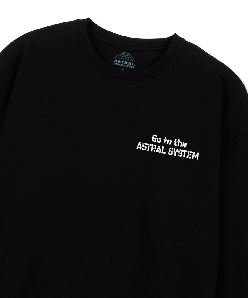 ASTRAL PROJECTION Astral System Loose Fit Sweatshirt_Black