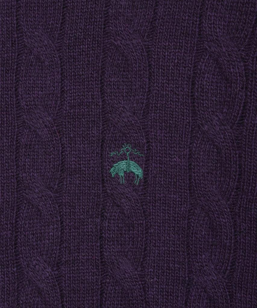 BROOKS BROTHERS Wool Cable Sweater (Violet) (Bbwrmbf401)