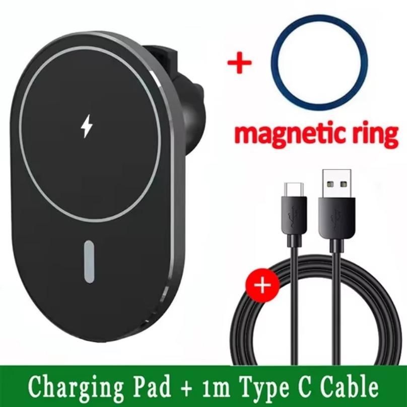 Magnetic Car Wireless Chargers 30W Air Vent Phone Holder For Magsafe iPhone 16 15 14 13 12 Pro Max Car Fast Charging Stand