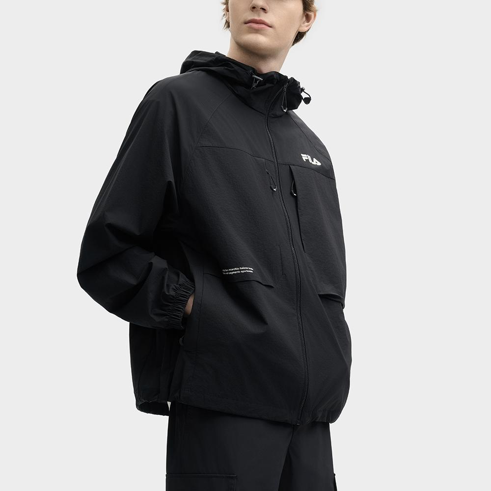 Fila Original Fashion Casual Woven Hooded Jacket Men Jackets Legendary-Blue F11M529705F-NV