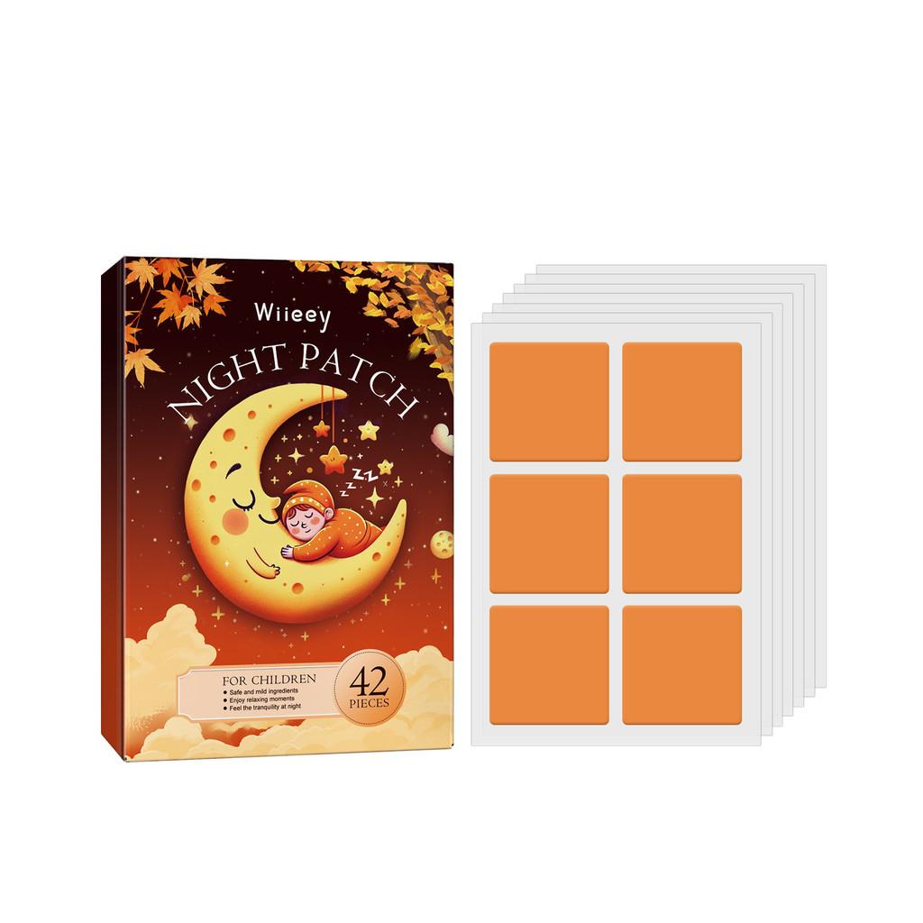 Wiieey Kids Sleep Patches Collection For Fast Sleep Aid And Calming Atmosphere Orange 42pcs