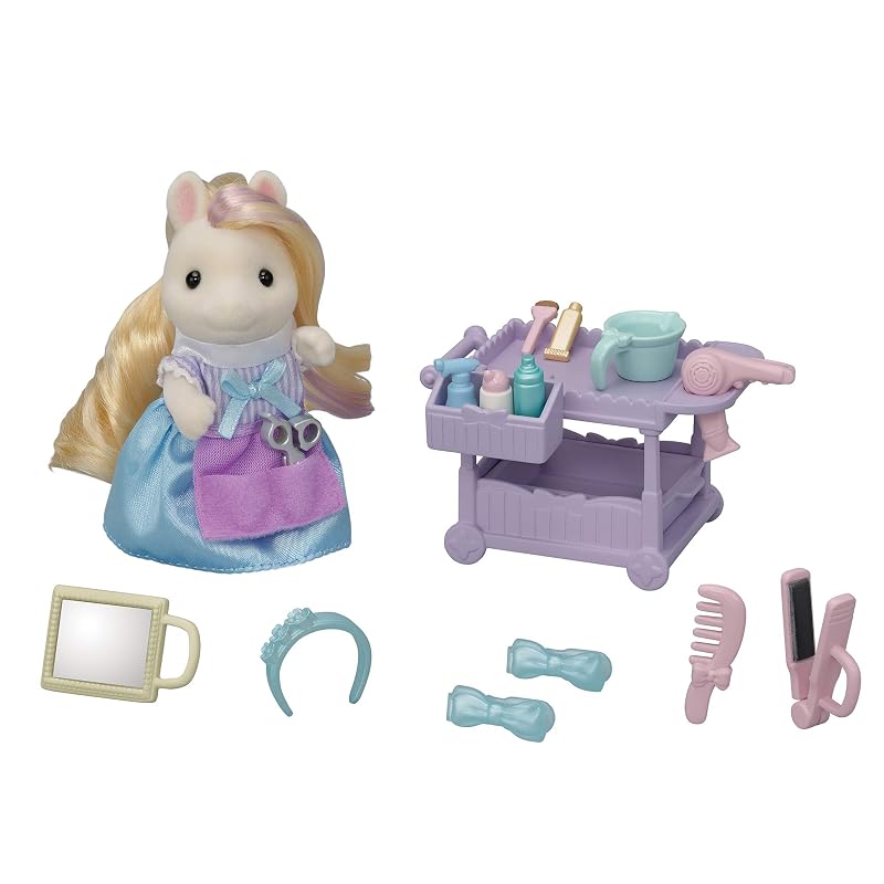 Sylvanian Families Салон красоты [Стильный набор парикмахера для пони] FU-15 ST Сертифицировано для возраста 3+ Игрушка Кукольный домик Sylvanian Families Epoch Co., Ltd.