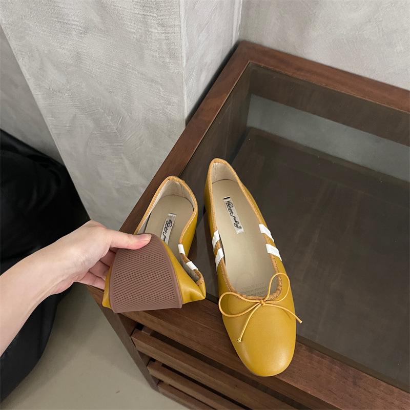 

Fashion IPPEUM Women Ballerina Shoes 2025 Summer New Round Toe Red Ballet Sneakers Flats 250 жёлтый