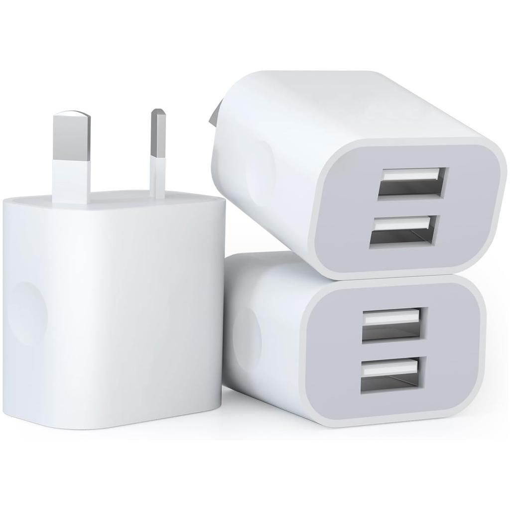 1/3/5/10pcs Practical Electronics New Charger AU Plug Adapter Cell Phones 2.1A Dual Port Power Plug Standard Wall Adapter