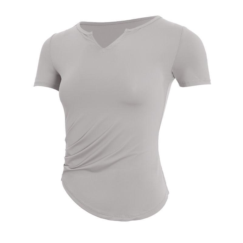 Women's Spring/Summer Yoga Suit Set - Short Sleeve Activewear for Outdoor Runs, Pilates, and Fitness Training