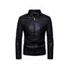 Autumn and winter men's baseball collar letter pu leather jacket large size casual versatile locomotive leather jacket